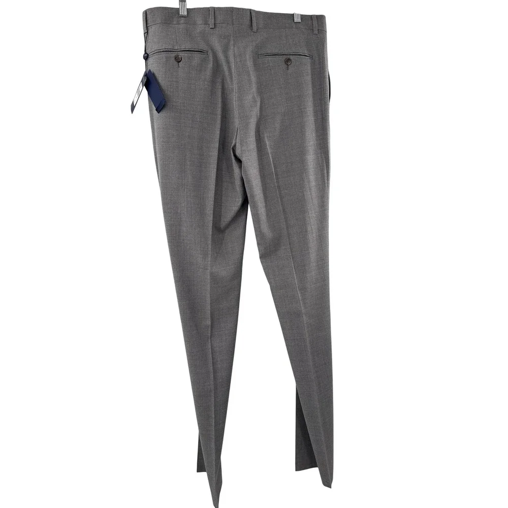 Polo Ralph Lauren Dress Pants Mens 34 Grey Heather Grey Wool Trousers unhemmed